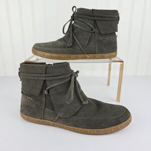 UGG Australia Reid Slate Ankle Boot 1019129 Suede Bootie Zipper Size 8